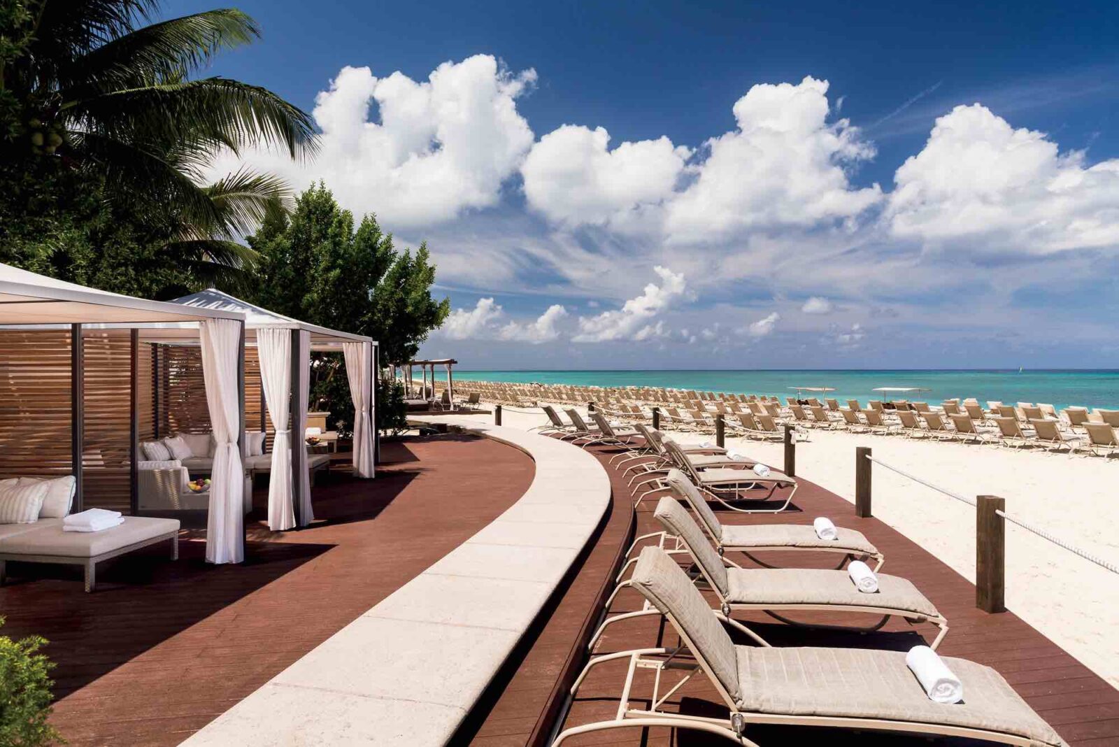 Luxury Hotels in Cayman Islands Ritz Carlton beach and cabanas