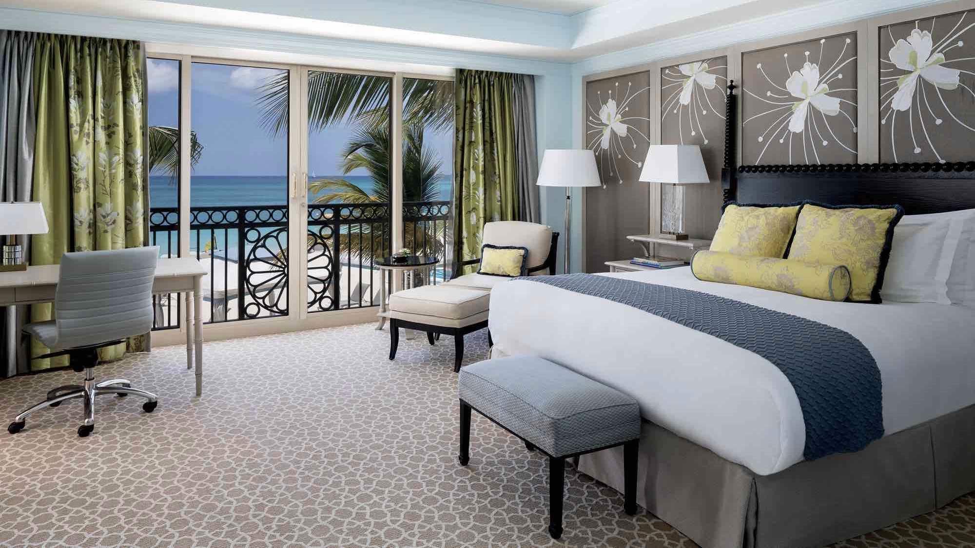 The Ritz-Carlton, Grand Cayman with ocean view bedroom
